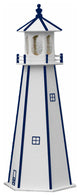Standard Lighthouse, White & Navy Blue, 6 Foot, Standard Lighting