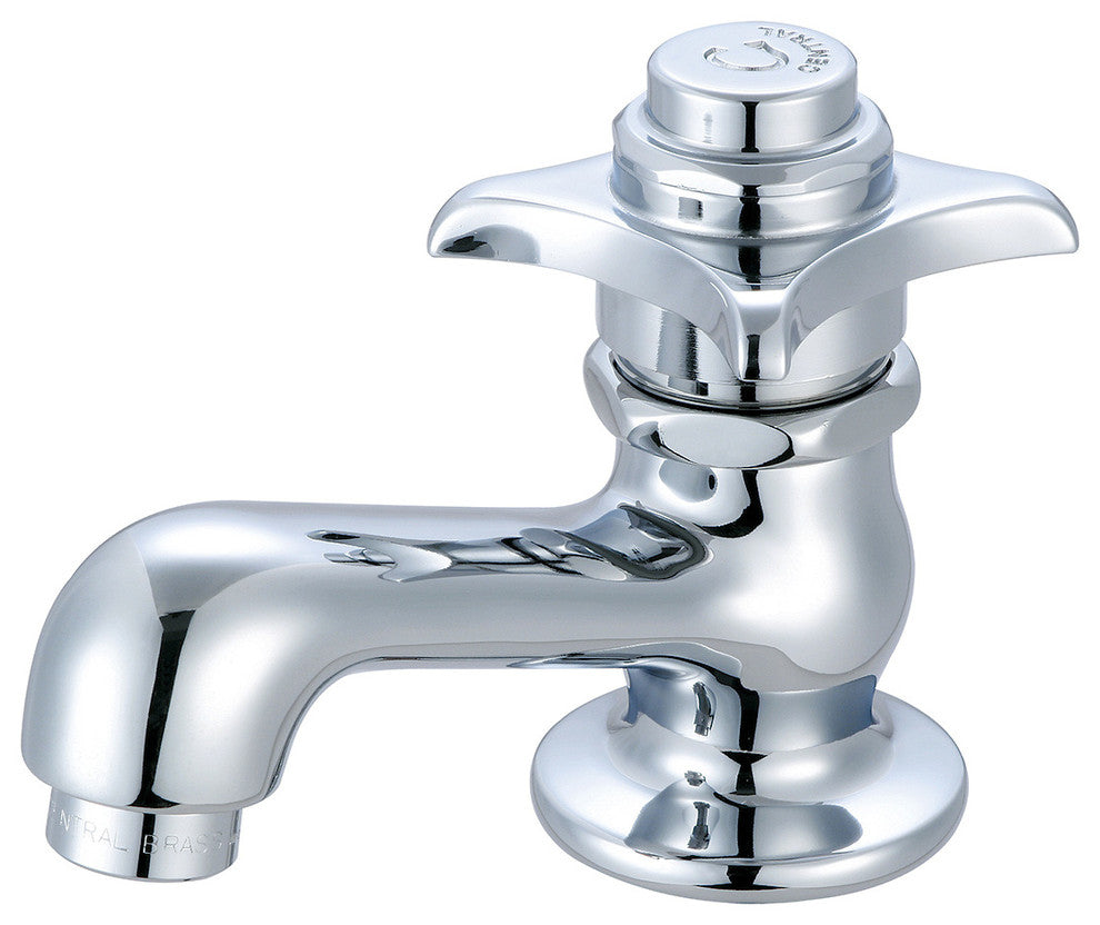 Central Brass Self-Close Single Handle Basin Faucet