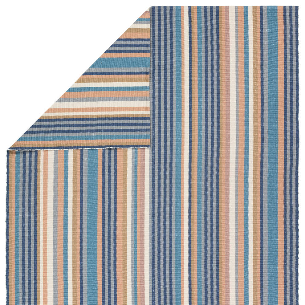 Vibe by Jaipur Living Sergio Handmade Striped Blue/Cream Area Rug 5'X8'