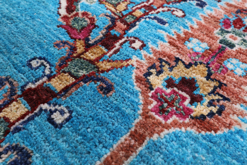 6' 10" X 9' 5" Persian Gabbeh Tribal Handmade Wool Rug Q11218