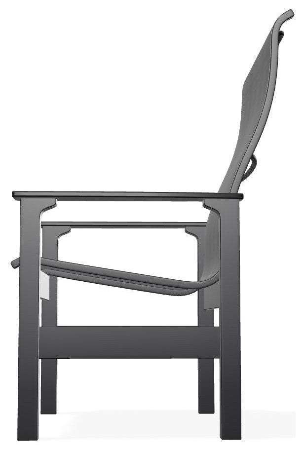 Leeward Sling Outdoor Armchair, Collect Charcoal/Black