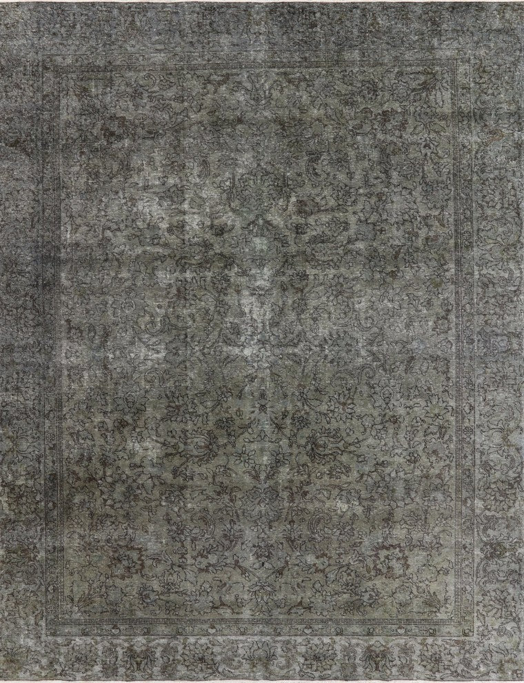 9'x12' Hand Knotted Overdyed Rug, W1929