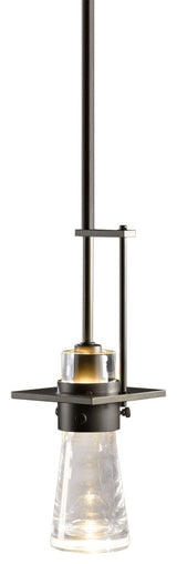 Erlenmeyer Mini Pendant, Dark Smoke Finish, Clear Glass