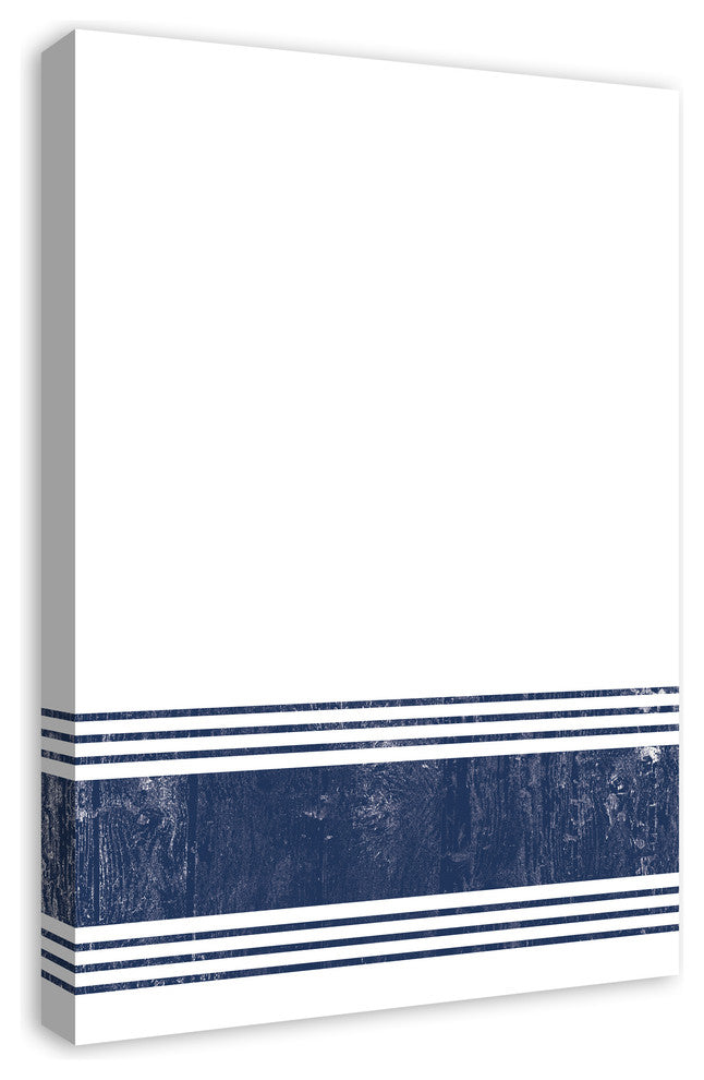 Distressed Navy Stripes 20x30 Canvas Wall Art