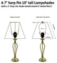 SLIP UNO Adapter Converts most 10" high Lamp  Shades to fit on SLIP UNO Lamp Bas