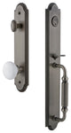 Arc 1-Piece Dummy Handleset, F Grip and Hyde Park Knob, Antique Pewter, 848646