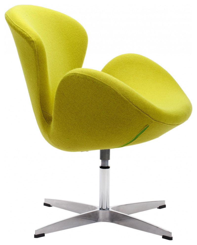Lime Green Scoop Swivel Chair