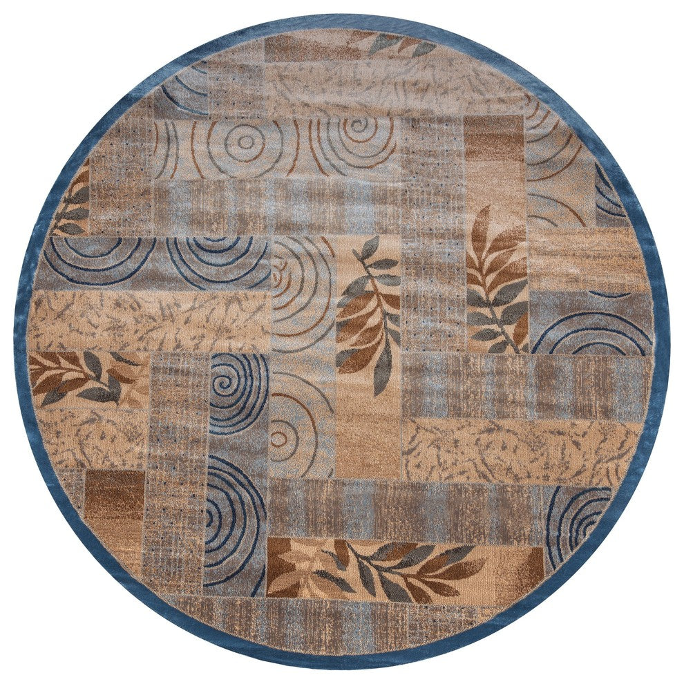 Rizzy Home Bellevue BV3203 Blue Abstract Area Rug, 2''3"x7''7" Runner