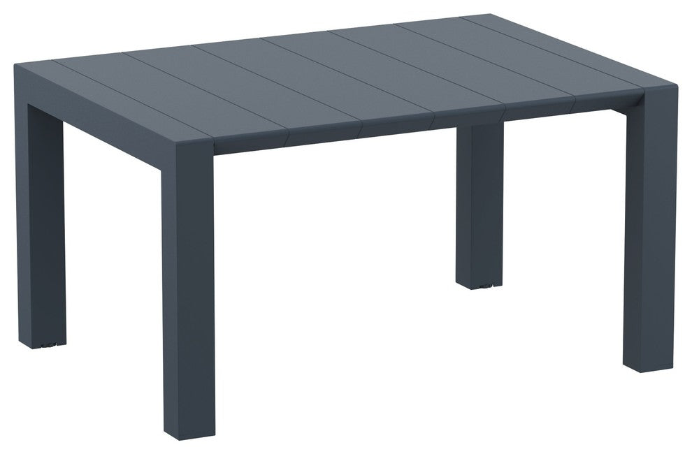 Compamia Vegas 39"-55" Extendable Dining Table, Wicker Dark Gray