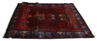 Semi Antique Dailyn Red/Navy Runner, 4'6x8'9