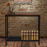 Ryan Console Table - Chestnut/Black