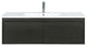 Sant Contemporary 48" Iron Charcoal Bathroom Vanity, Labaro Brushed Nickel Fauce