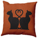 26" x 26" Conniving Cats Decorative Throw Pillow, Sienna