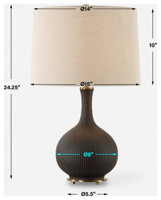 Uttermost 30373 Rimini 25" Tall Buffet Table Lamp - Black