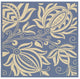 Safavieh Courtyard Cy2961-3103 Blue, Natural Area Rug, 7'x7' Square