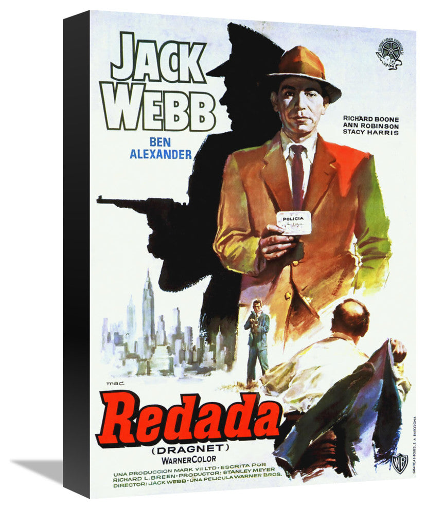 "Spanish - Dragnet" Stretched Canvas Giclee by Hollywood Photo Archive, 11x16"
