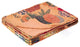 50" X 70" Orange and Red Kantha Cotton Floral Throw Blanket with Embroidery