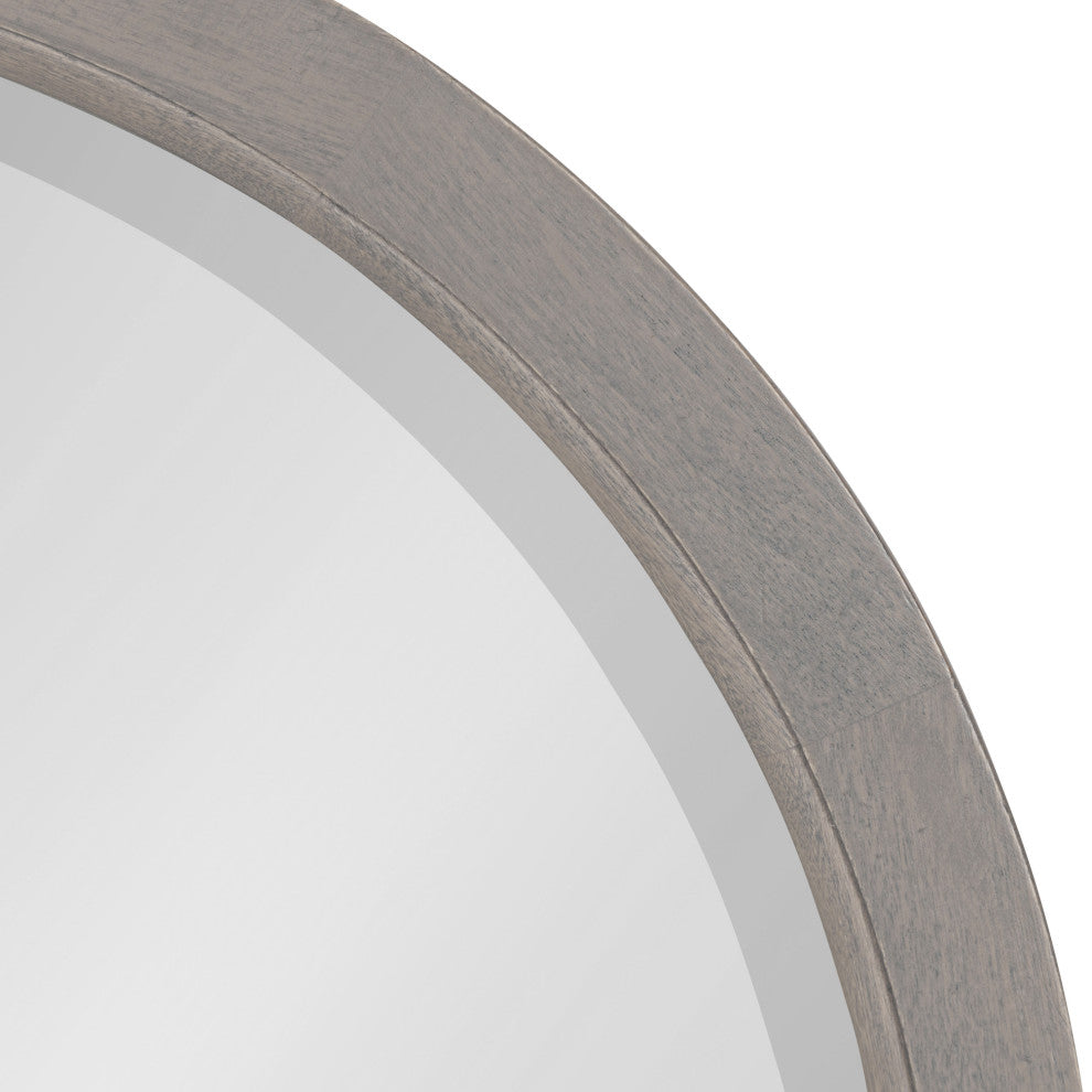 Hogan Round Framed Wall Mirror, Gray 18 Diameter