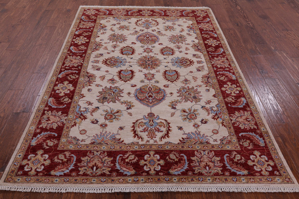 Persian Tabriz Handmade Wool Rug 5' 7" X 7' 8" - Q12753