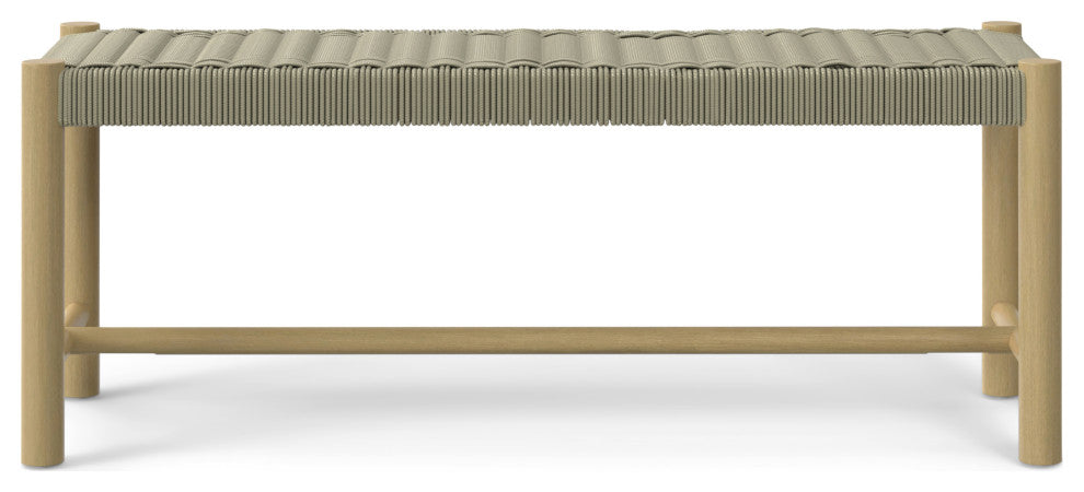 Dahlia Outdoor Indoor Bench, Natural Taupe