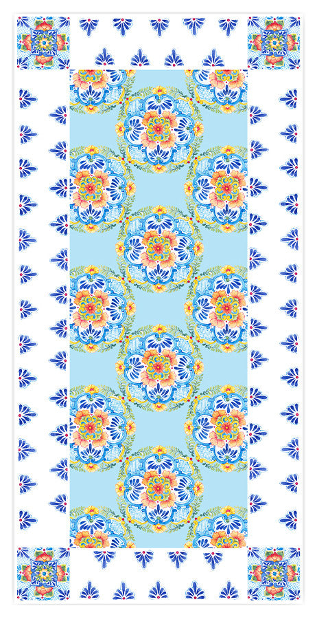Laural Home Talavera 70" X 144" Tablecloth