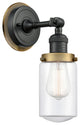 INNOVATIONS LIGHTING 203BK-BPBB-HRBB-G312 Dover 1 Light Mixed Metals Sconce