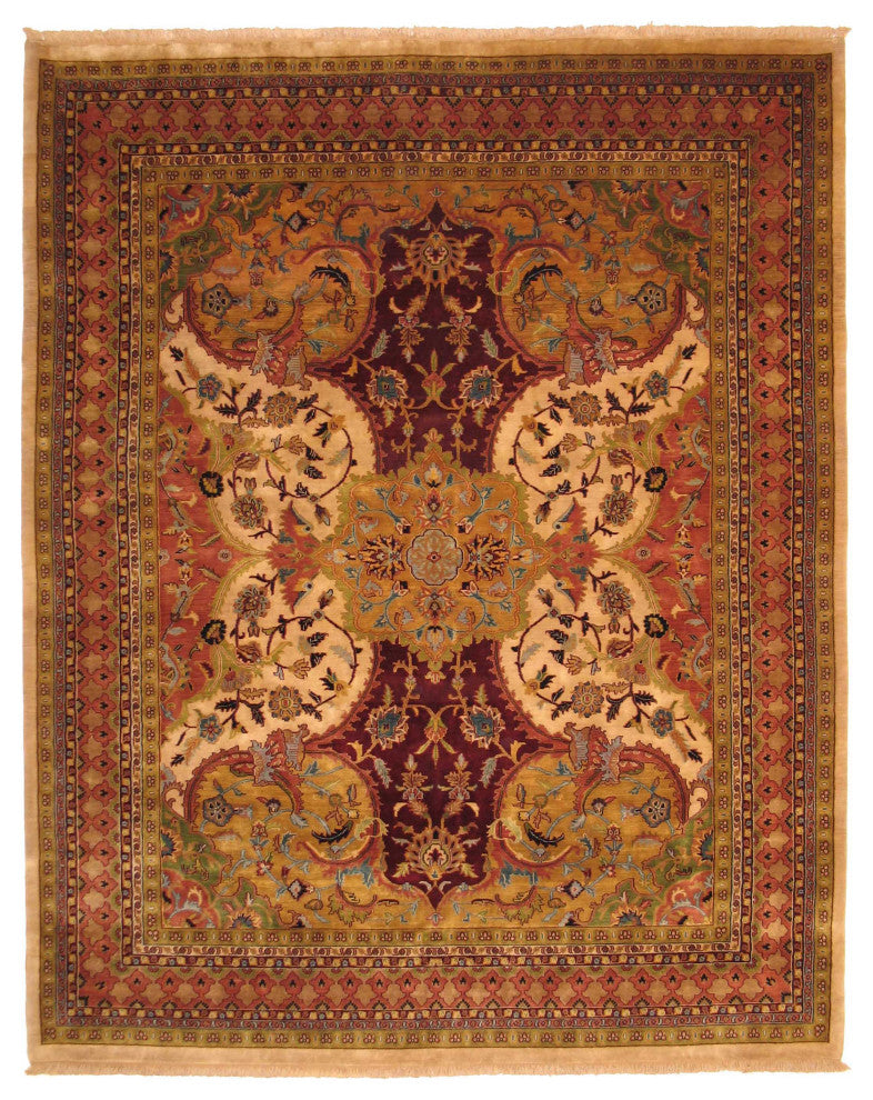 Ivory Transitional Oriental Polonaise Area Rug