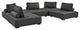 Saunter Tufted Fabric Fabric 5-Piece Sectional Sofa Gray -5210