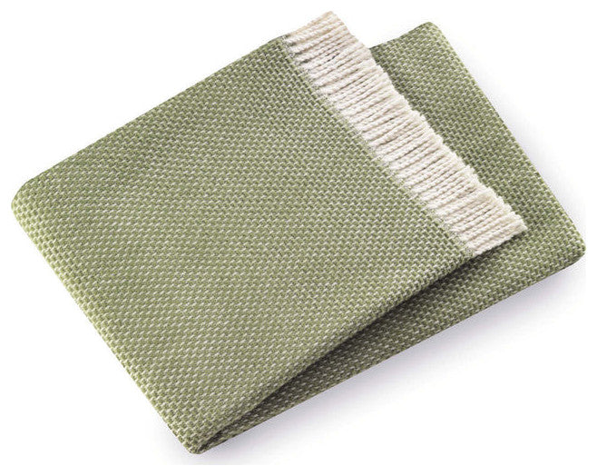 Soft Olive Green Links Pattern Throw Blanket