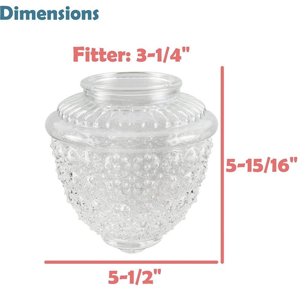 23602-01 Replacement Clear Pineapple Glass Shade