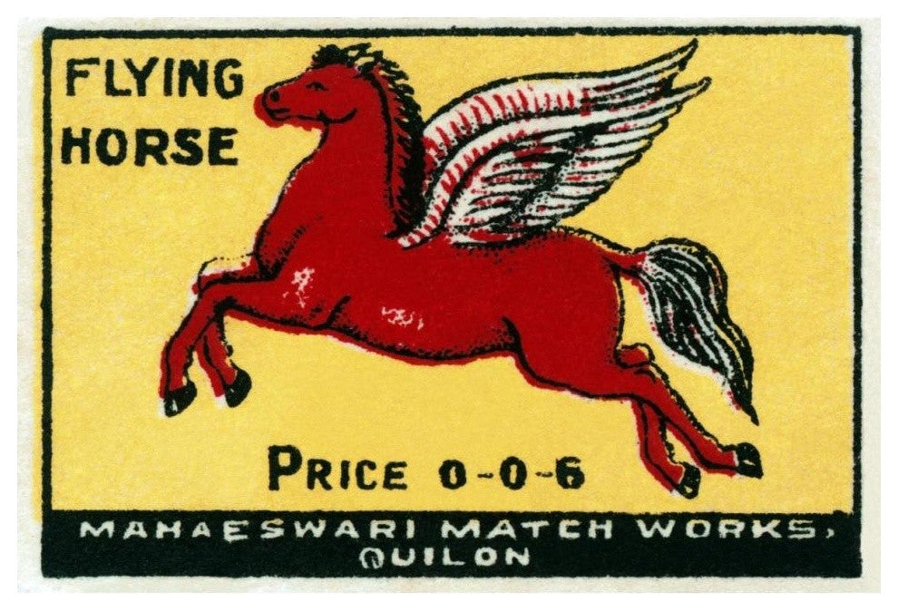 "Flying Horse Matches" Digital Paper Print by Phillumenart, 42"x29"