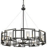 Golden Lighting 6068-8 Marco 8 Light 36\"W Taper Candle Style - Matte Black