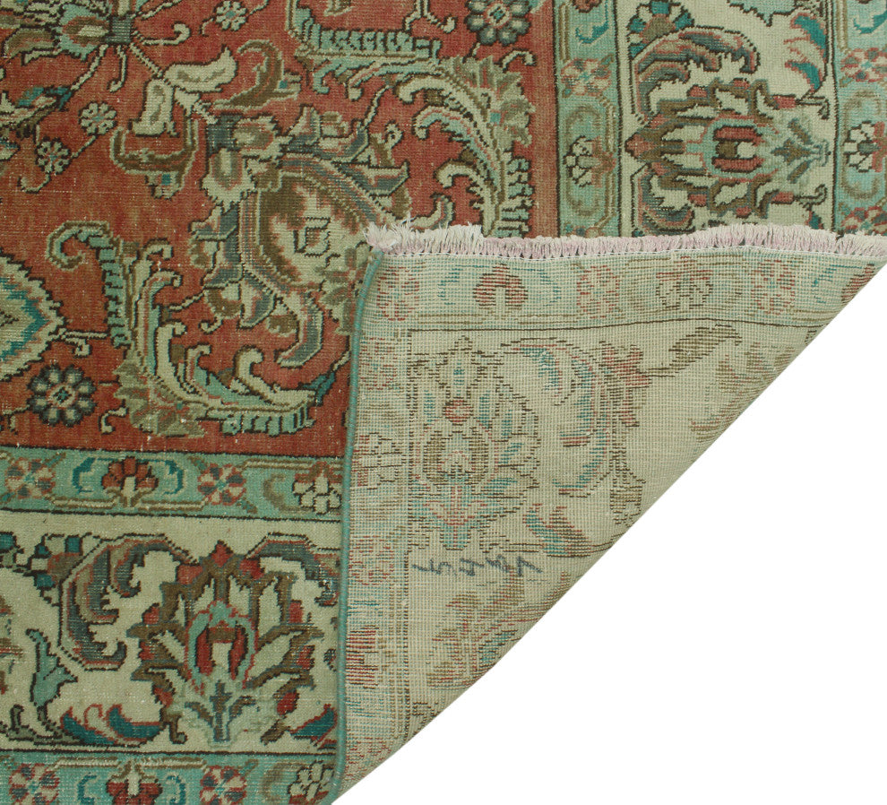 Fine Vintage Distressed Ihsan Rust Rug