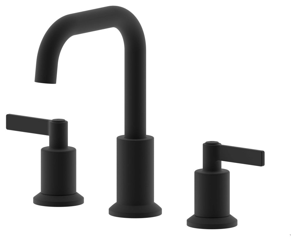 Ultra Faucets UF5700X Two Handle Bathroom Widespread Faucet, Matte Black