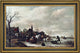 Isaac Van Ostade Winter Landscape Framed Premium Canvas Print, 18"x27"