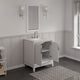 Elizabeth 30" Single Sink Carrara White Marble Vanity, Pure White