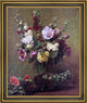 Henri FantinLatour Hollyhocks Framed Premium Canvas Print, 20"x25"