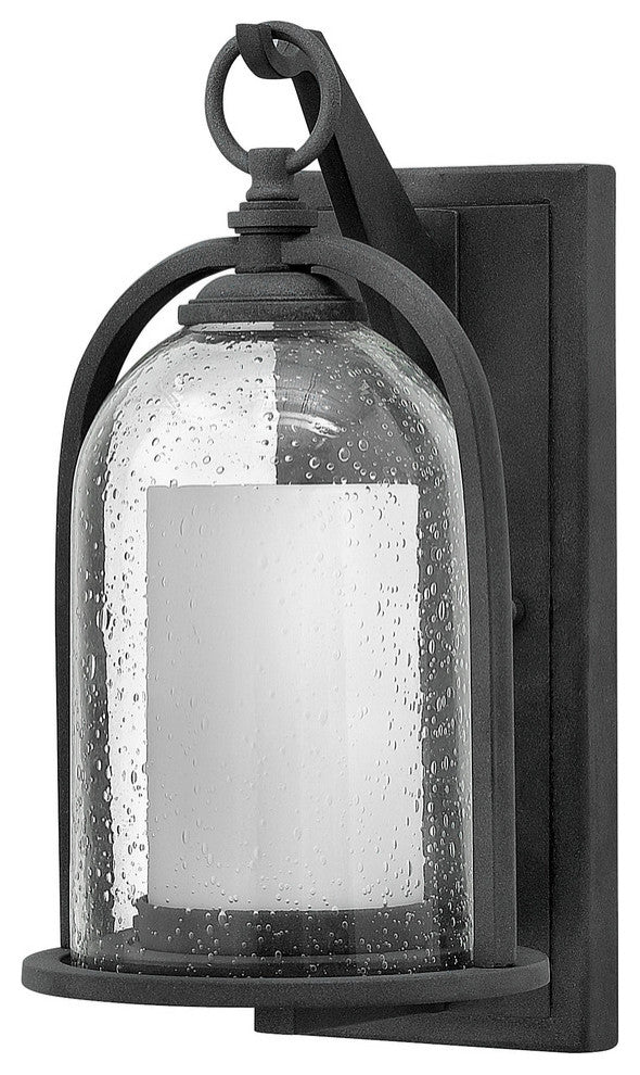 Hinkley Quincy Outdoor Small Wall Mount Lantern, Aged Zinc