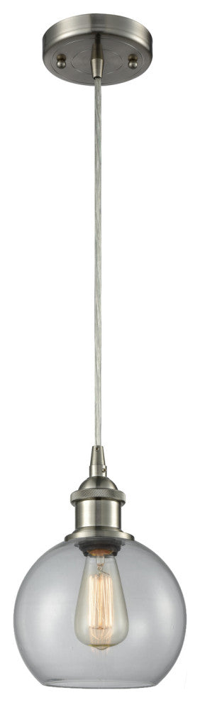 Innovations Lighting 516-1P-SN-G122-8-LED Athens 1 Light 8" Mini Pendant