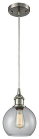 Innovations Lighting 516-1P-SN-G122-8-LED Athens 1 Light 8" Mini Pendant