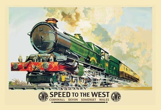 Speed to the West- Gallery Wrapped Canvas Art 28" x 42"