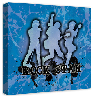 Rock Star Blue 20x20 Canvas Wall Art