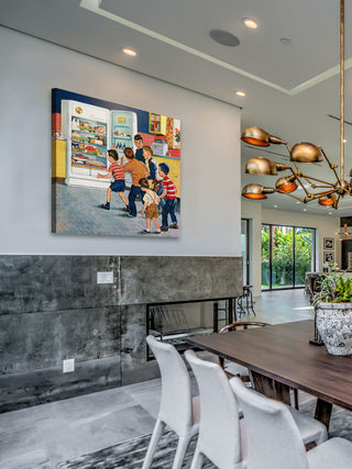 "Refrigerator Raid" Painting Print on Canvas by Amos Sewell