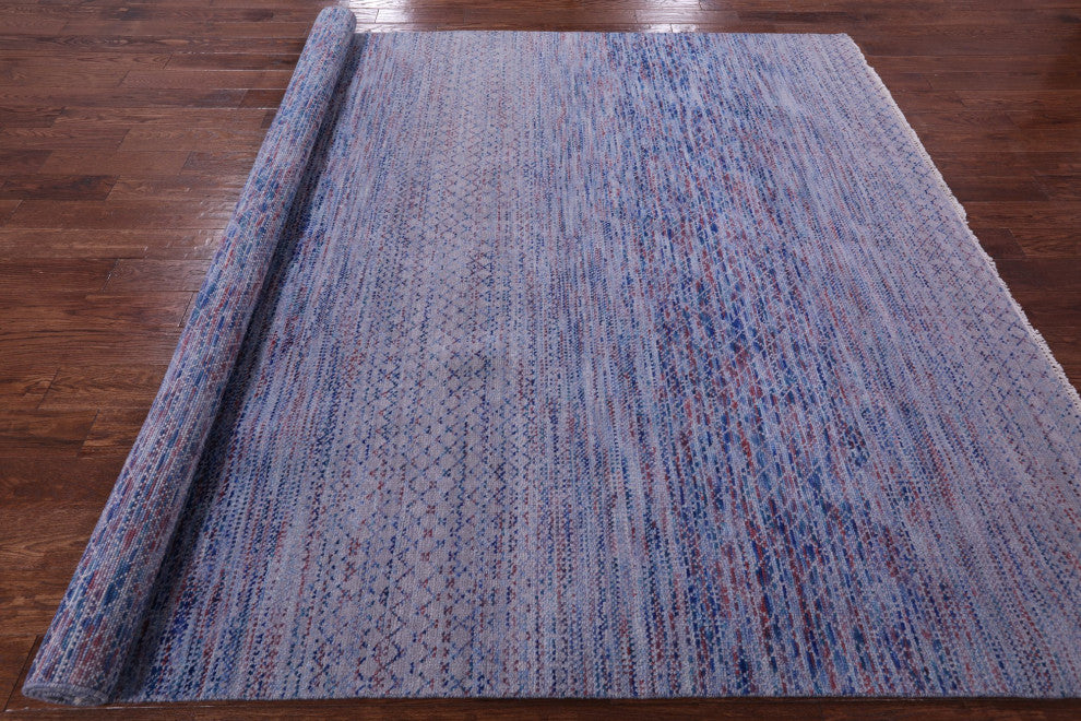 8' 0" X 10' 3" Savannah Grass Handmade Wool Rug Q9207