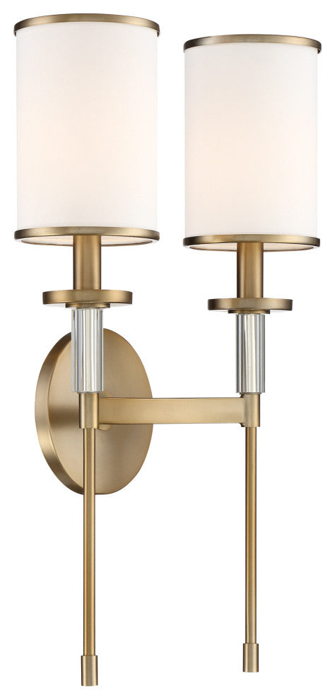 Crystorama Lighting Group HAT-472 Hatfield 2 Light 19" Tall Wall - Polished