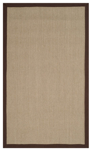 Safavieh Natural Fiber Nf131F Bordered Rug, Sage/Brown, 6'0"x6'0" Round