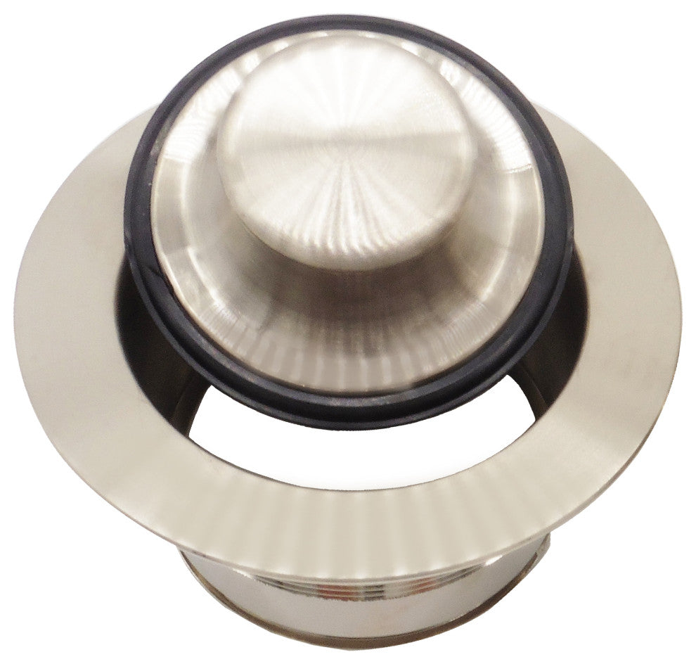 Ez-Mount Style Disposal Flange And Stopper In Oil Rubbed Bronze, Satin Nickel