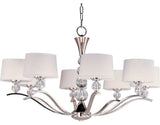 Maxim Lighting Rondo 8-Light Chandelier Polished Nickel - 12758WTPN