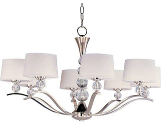 Maxim Lighting Rondo 8-Light Chandelier Polished Nickel - 12758WTPN
