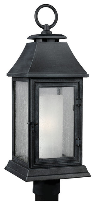 Shepherd One Light Post Lantern in Dark Weathered Zinc
